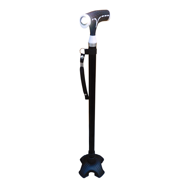 walking stick with torch in handle