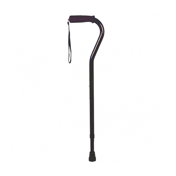 Walking stick offset handle