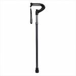 Walking Stick Pewter Push Button Adjustable (66–106 cm)