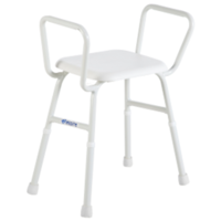 Aspire Shower Stool Treated Steel - Padded Seat - Standard
