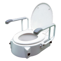 PCP Raised Toilet Seat With Arms 