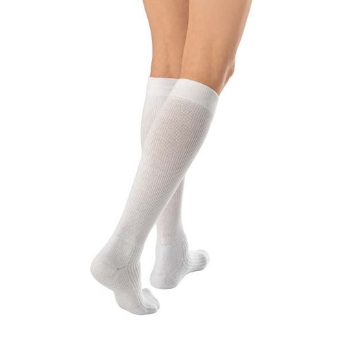 Jobst ActiveWear Socks, White [Compression: 15 - 20 mmHg][Size: Medium]