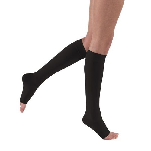 JOBST® Relief Knee High - Petite [Size: Small] [Colour: Black] [Compression: 20-30mmHg] [Toe: Open Toe]