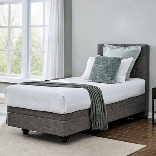 Aspire ComfiMotion Care Bed - Portobello Grey - Long Single