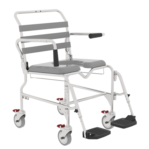 Aspire Shower Commode 530mm - Swing Away Footrest 