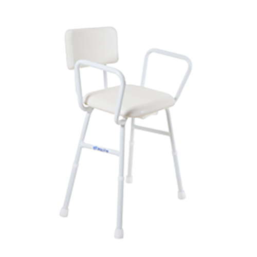 Aspire Shower Stool with Arms - Padded Seat and Back