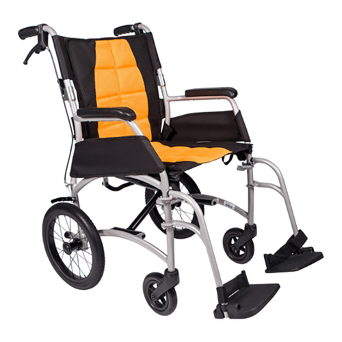 Aspire Dash Folding Wheelchair -Attendant Propelled[Colour: Orange]