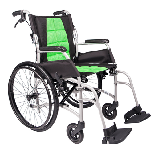 Aspire Dash Folding Wheelchair - Self Propelled[Colour: Green]