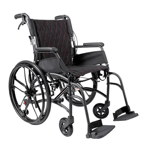 Aspire VIDA X Folding Manual Wheelchair [Colour: Matte Black]