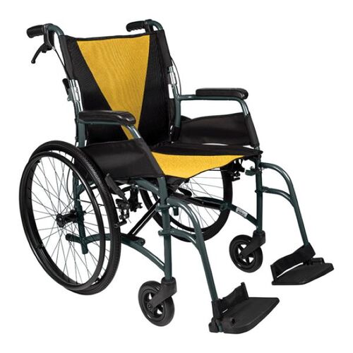 Aspire Vida Folding Wheelchair Self Propelled [Colour: Mustard][Seat Width: 400mm]