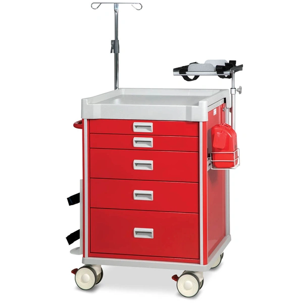 Viva Emergency Cart, Red [Height/Total Drawers: 850mm/4]