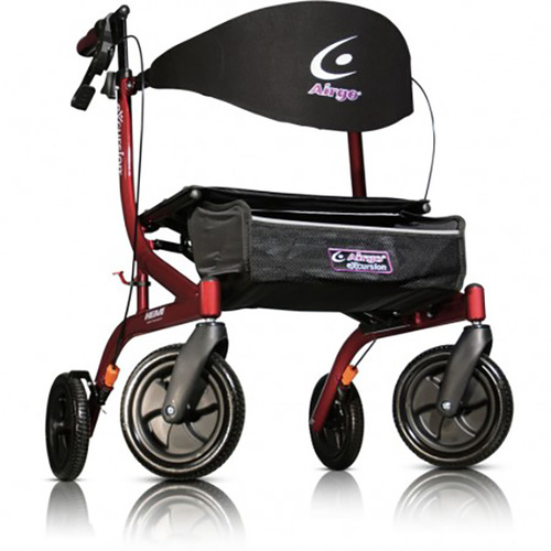 AIRGO® Excursion Rollator X18,Small Height [Colour: Cranberry]