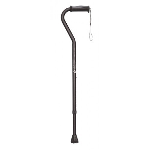 Airgo Comfort Plus Aluminium Cane, Offset Handle [Colour: Black]