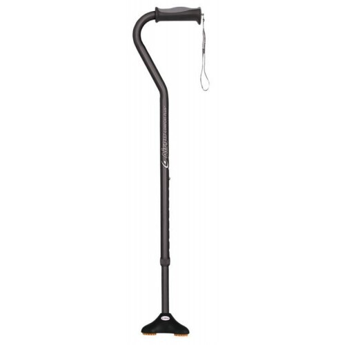 Airgo Comfort-Plus Cane With MiniQuad Ultra-Stable Tip[Colour: Black]