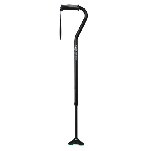 Hugo Offset Cane With Quadpod Tip [Colour: Ebony]