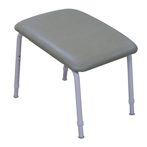 Footstool with Vinyl Padding - Height Adjustable[Colour: Greystone]