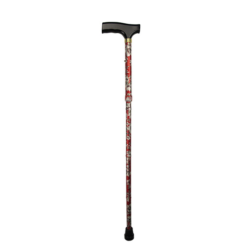 Folding Patterned Walking Stick [Pattern: Floral]