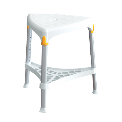 King Triangle Stool with Tray, Adjustable Height [Option: white(no cushion)]