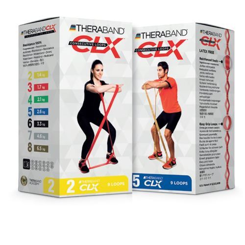 Theraband CLX 9 Consecutive Loops [Resistance: Yellow, Thin]