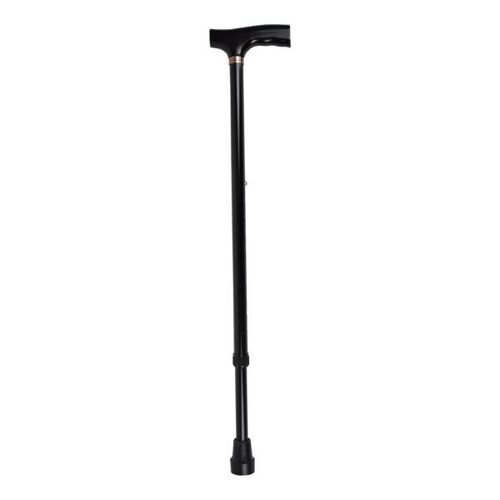 Walking Cane T Handle - Wooden Grip[Colour: Black]