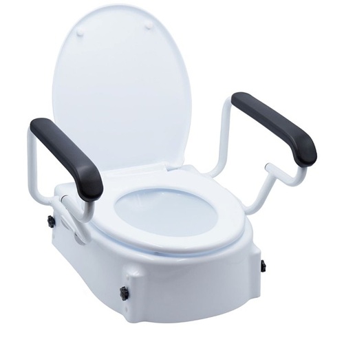 PCP Raised Toilet Seat with Armrests