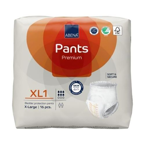 ABENA PANTS XL1 ORANGE 1400ml130-170cm (6PKx16)